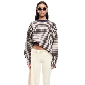 Lioness Striped Black and Cream Top